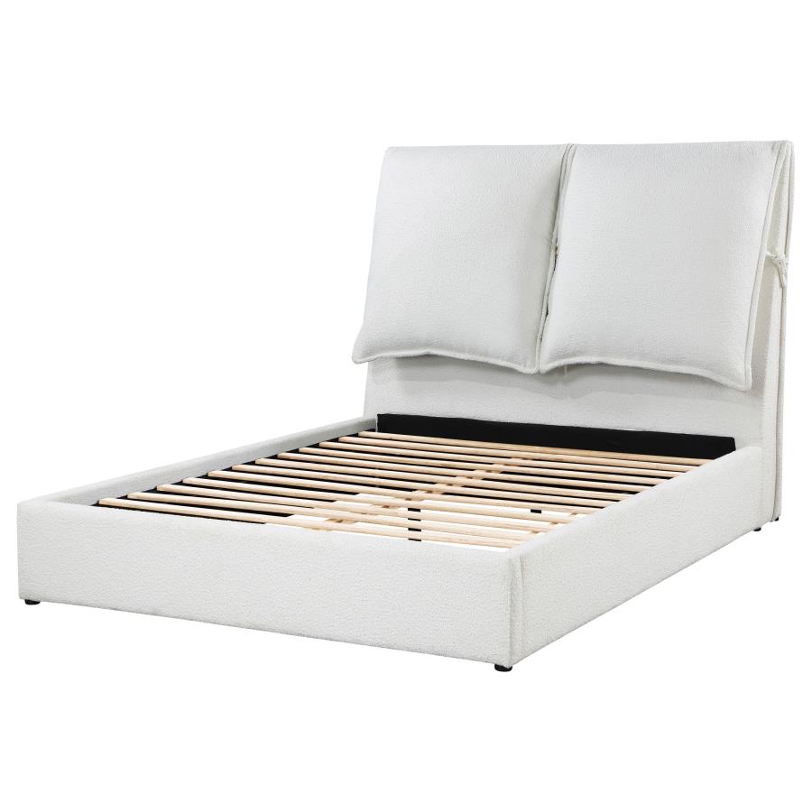 Gwendoline Upholstered Queen Panel Bed White-5