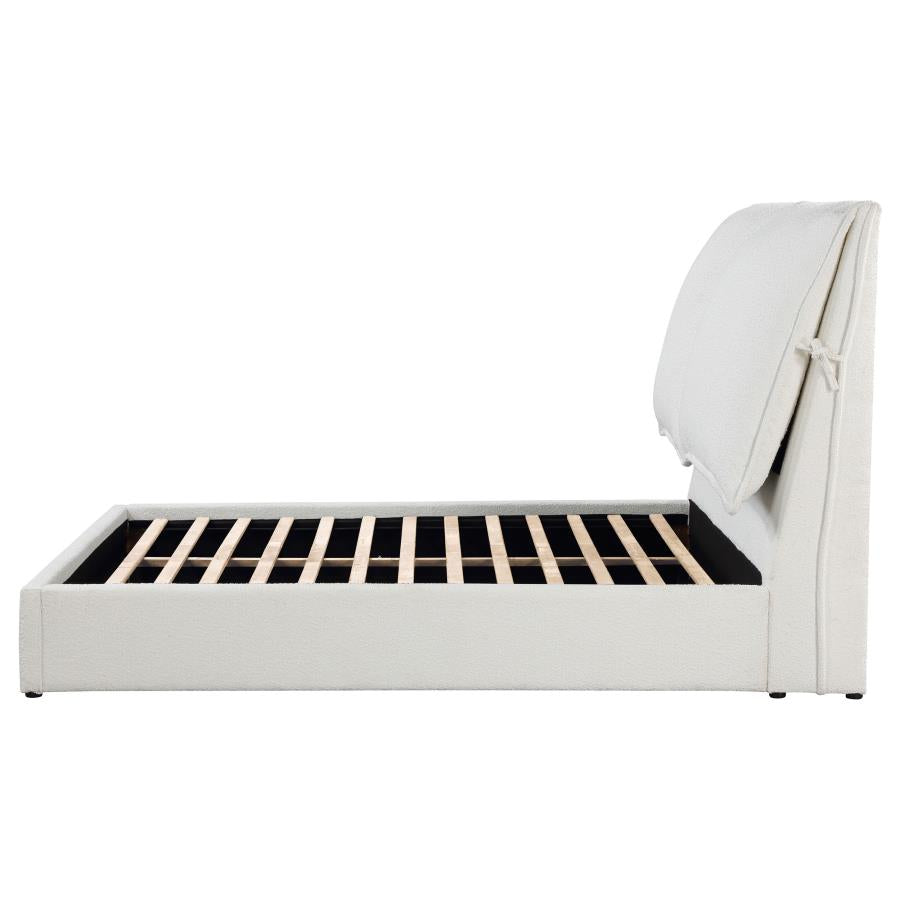 Gwendoline Upholstered Queen Panel Bed White-6