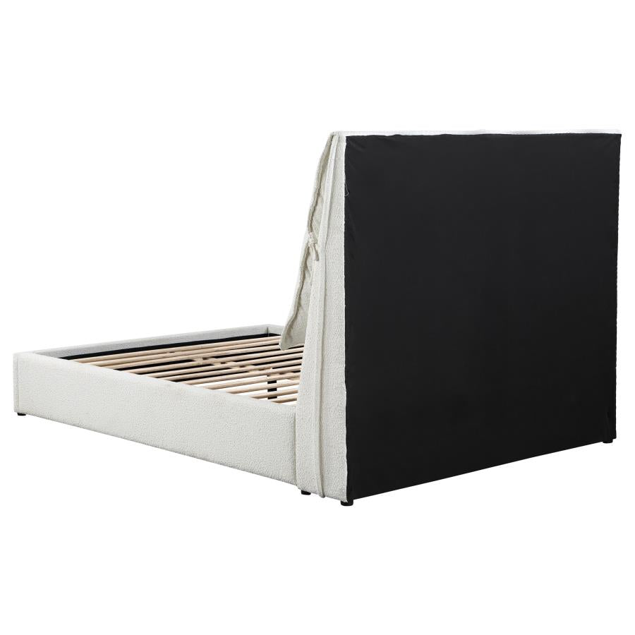 Gwendoline Upholstered Queen Panel Bed White-7