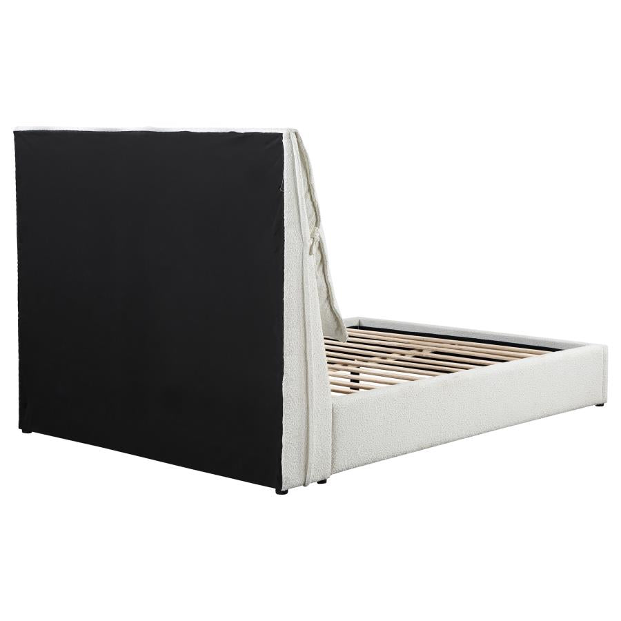 Gwendoline Upholstered Queen Panel Bed White-9