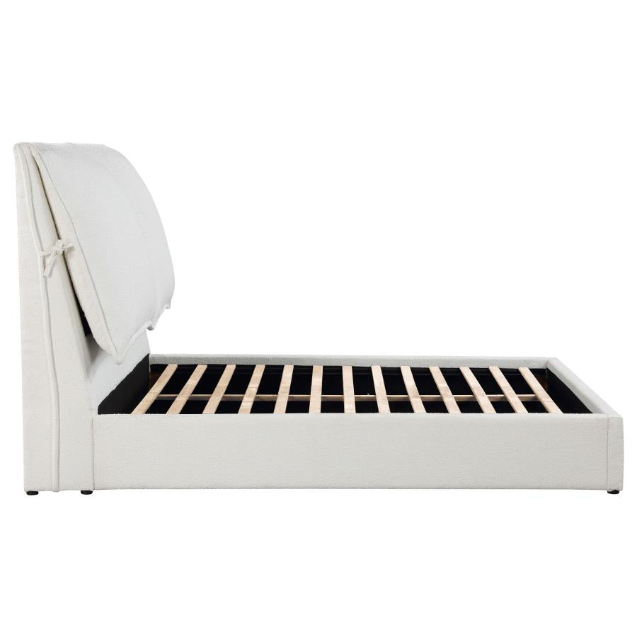 Gwendoline Upholstered Queen Panel Bed White-10
