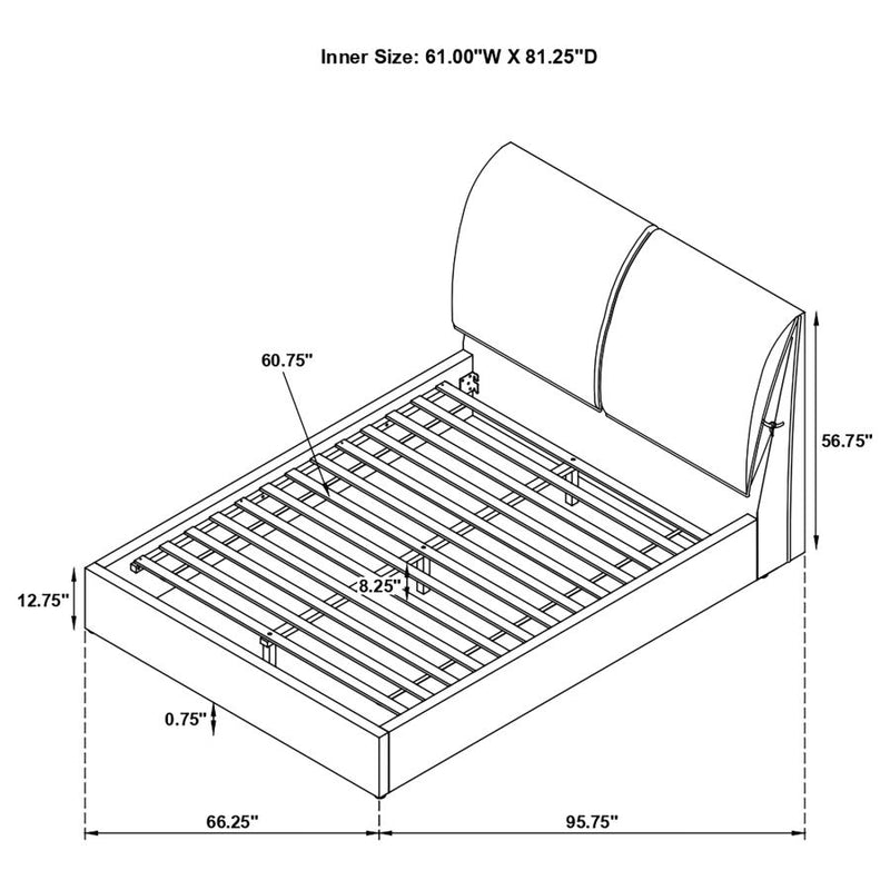Gwendoline Upholstered Queen Panel Bed White-zoom-