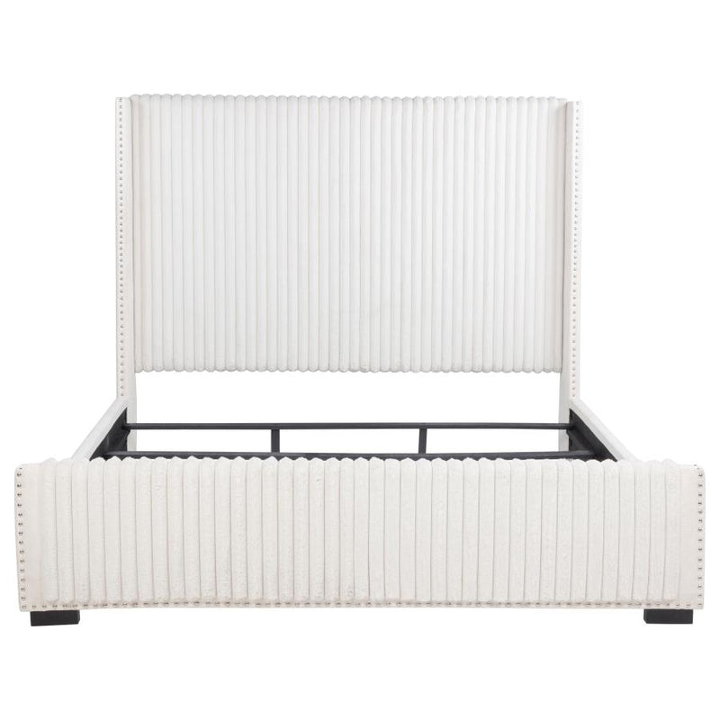 Natasha 65-inch Upholstered California King Bed Cream-zoom-