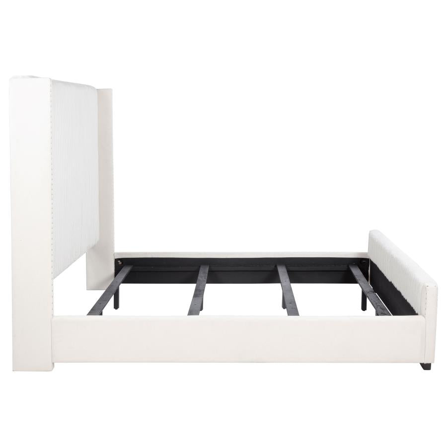 Natasha 65-inch Upholstered California King Bed Cream-zoom-6