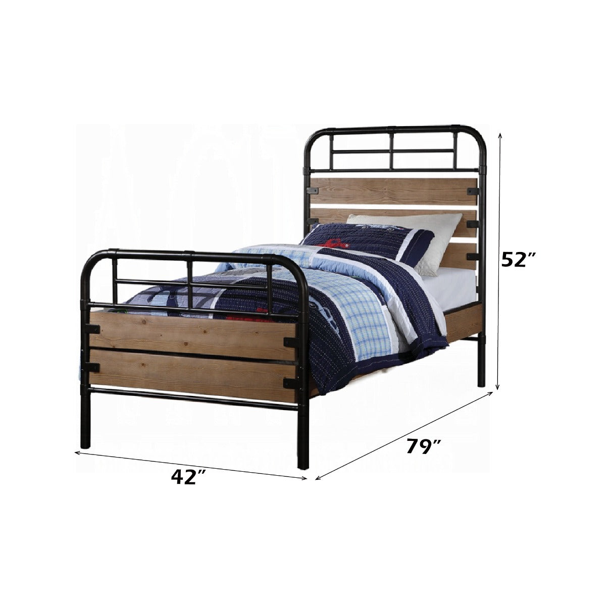 ACME Adams Bed – side view – Lusso Furniture Miami