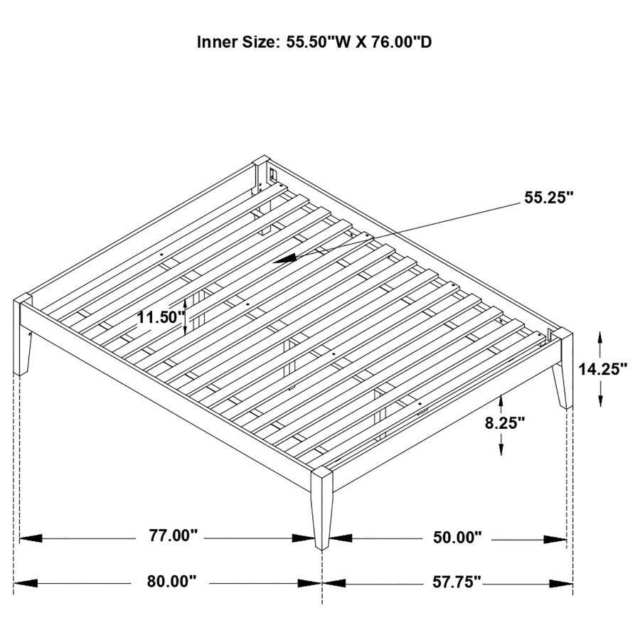 Hounslow Full Universal Platform Bed White-8