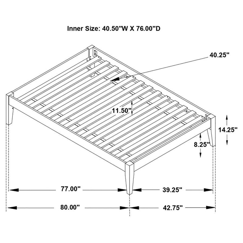 Hounslow Twin Universal Platform Bed White-zoom-
