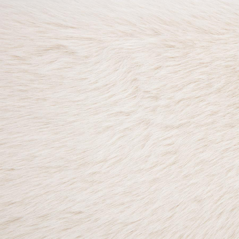 Rebecca Faux Fur Upholstered California King Bed Cream-zoom-