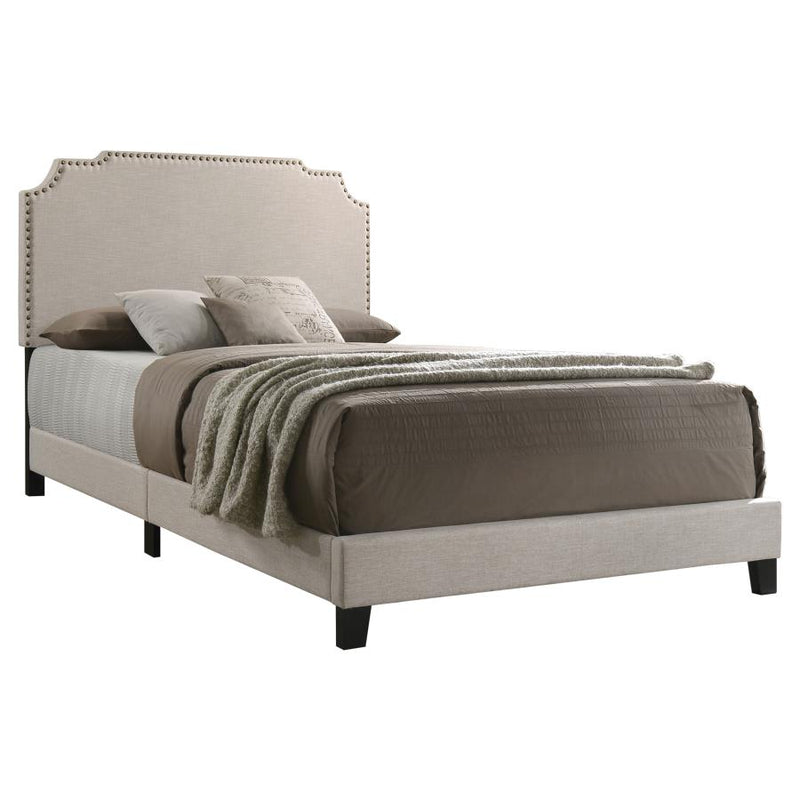 Tamarac Upholstered Full Panel Bed Beige-zoom-
