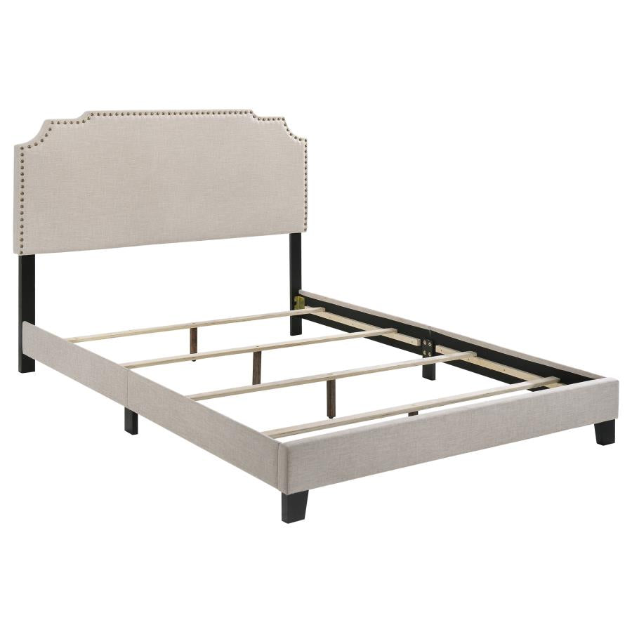 Tamarac Upholstered Queen Panel Bed Beige-1