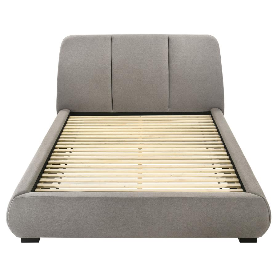 Mokena 46-inch Upholstered Queen Platform Bed Taupe-zoom-4