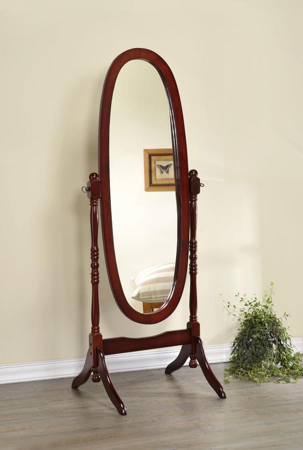 Foyet Wood Adjustable Full Length Cheval Mirror Merlot-2
