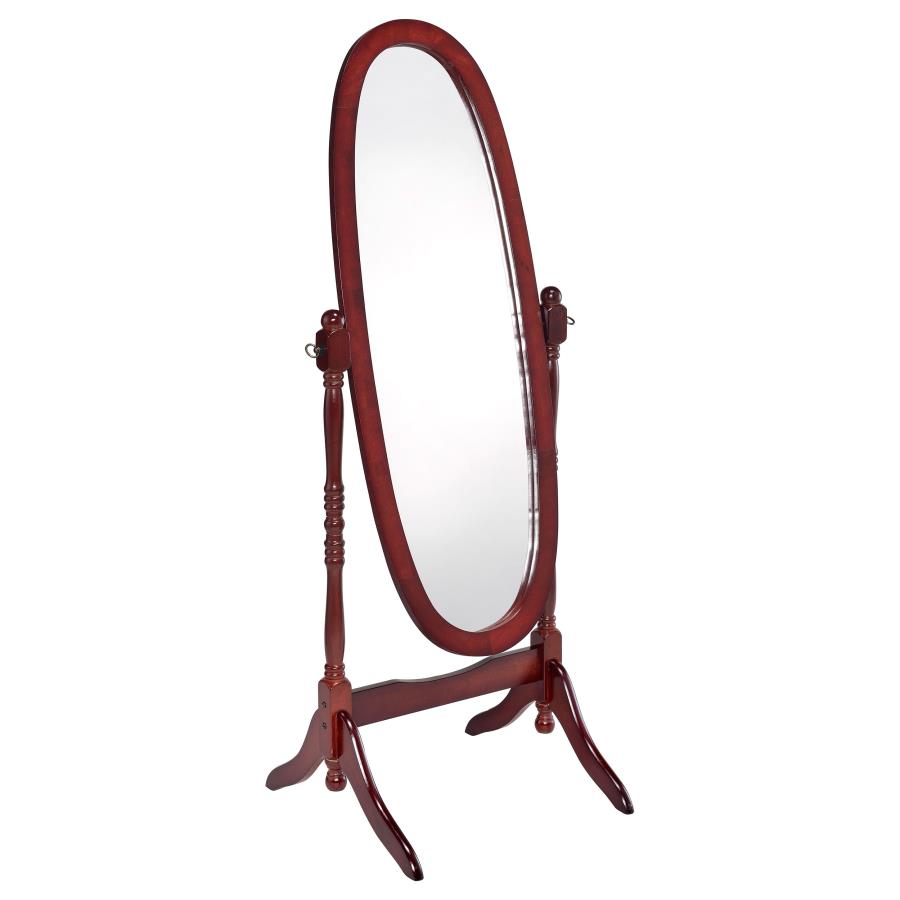 Foyet Wood Adjustable Full Length Cheval Mirror Merlot-1