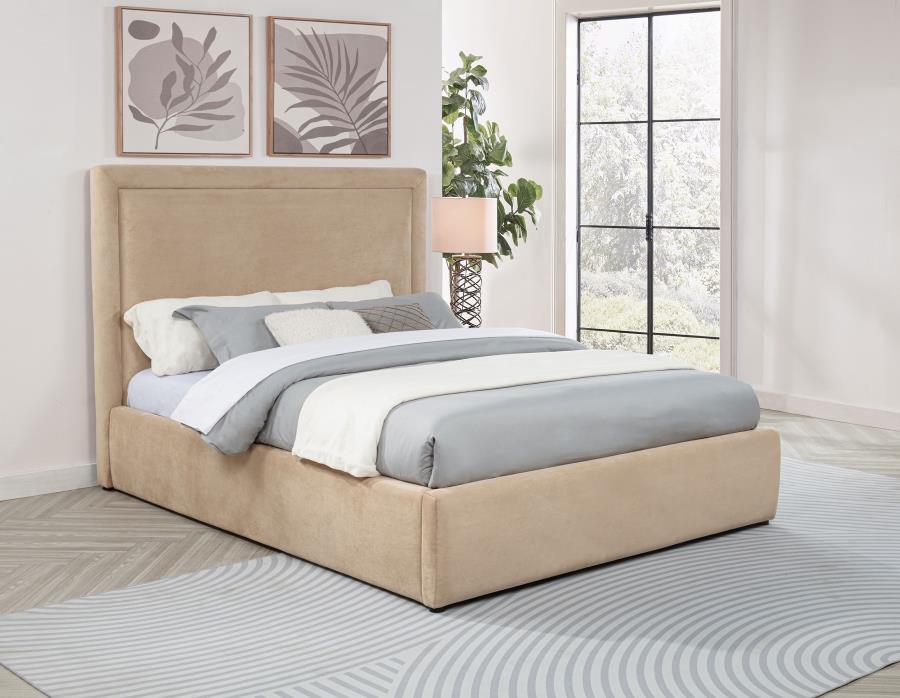 Lawson 54-inch Upholstered Queen Platform Bed Light Saddle-zoom-2