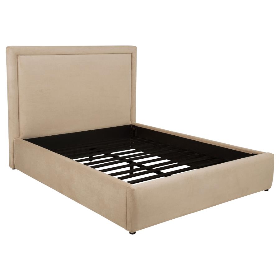Lawson 54-inch Upholstered Queen Platform Bed Light Saddle-1