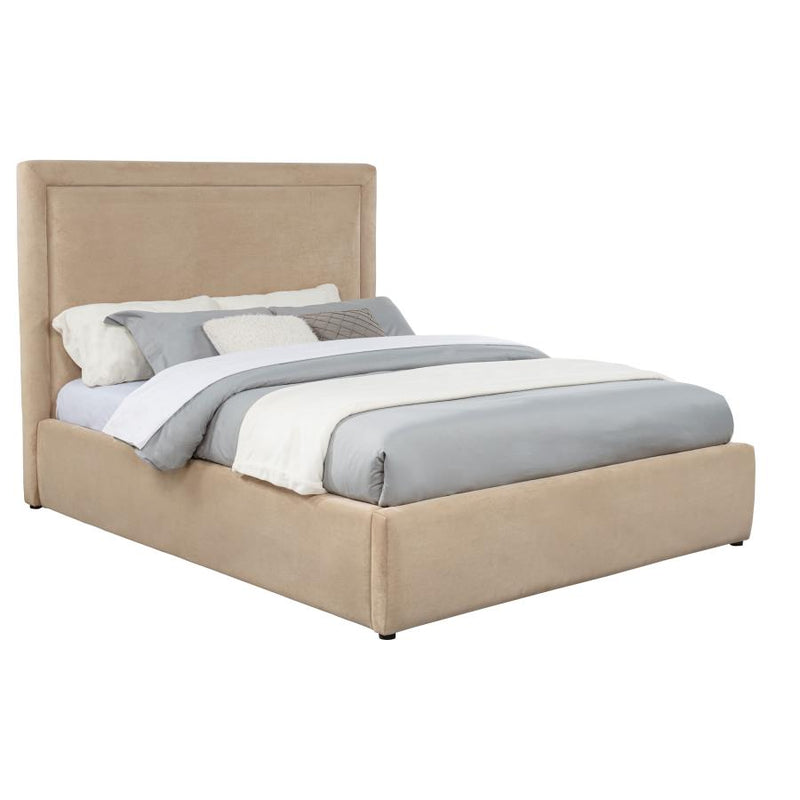 Lawson 54-inch Upholstered Queen Platform Bed Light Saddle-zoom-