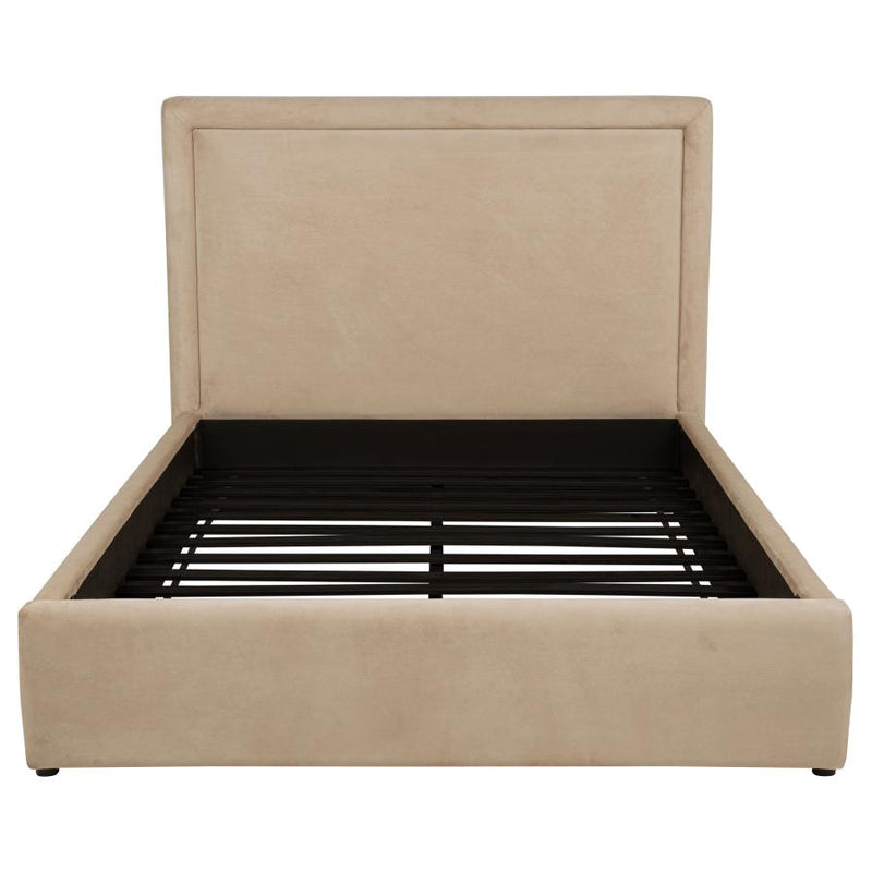Lawson 54-inch Upholstered Queen Platform Bed Light Saddle-zoom-