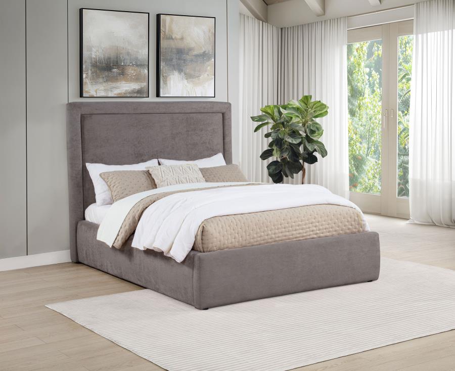 Lawson 54-inch Upholstered Full Panel Platform Bed Mushroom-2