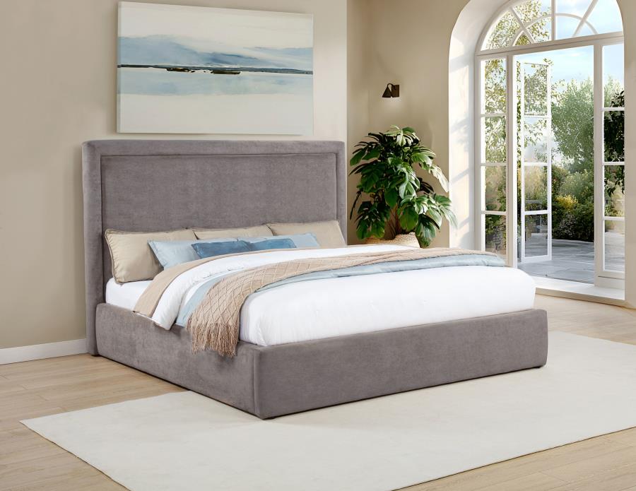 Lawson 54-inch Upholstered Eastern King Platform Bed Mushroom-2
