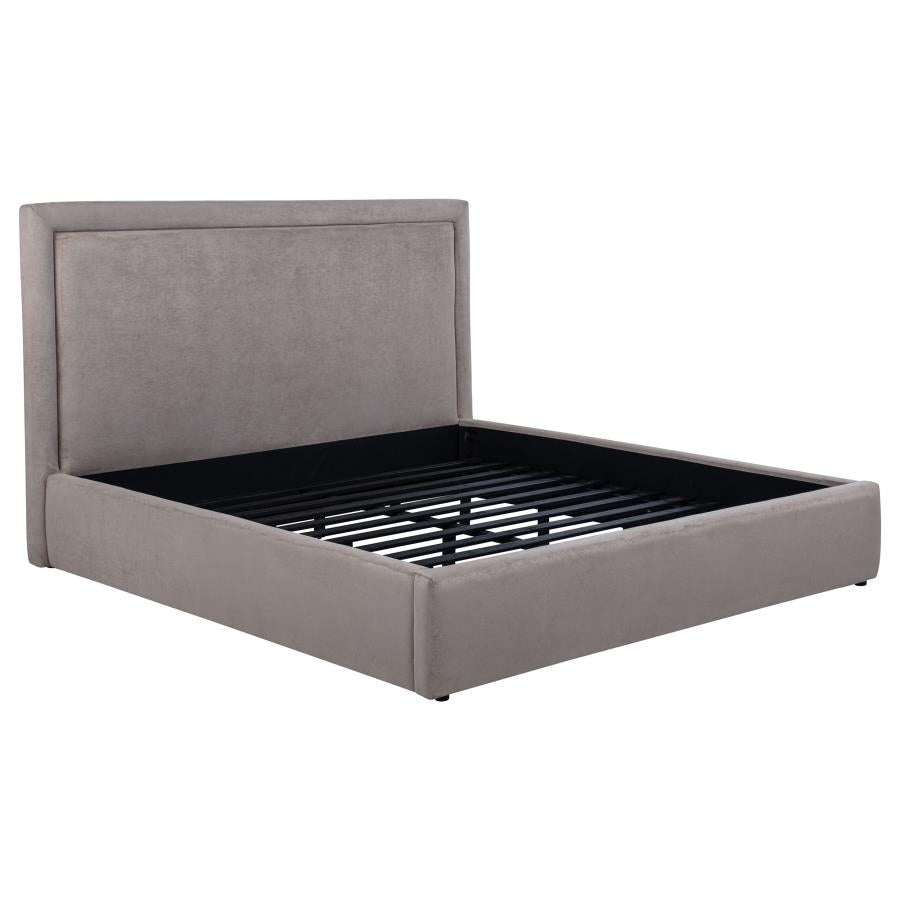 Lawson 54-inch Upholstered Eastern King Platform Bed Mushroom-zoom-1