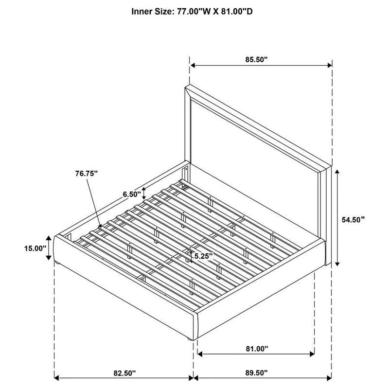 Lawson 54-inch Upholstered Eastern King Platform Bed Mushroom-zoom-