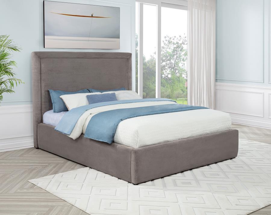 Lawson 54-inch Upholstered Queen Platform Bed Mushroom-zoom-2