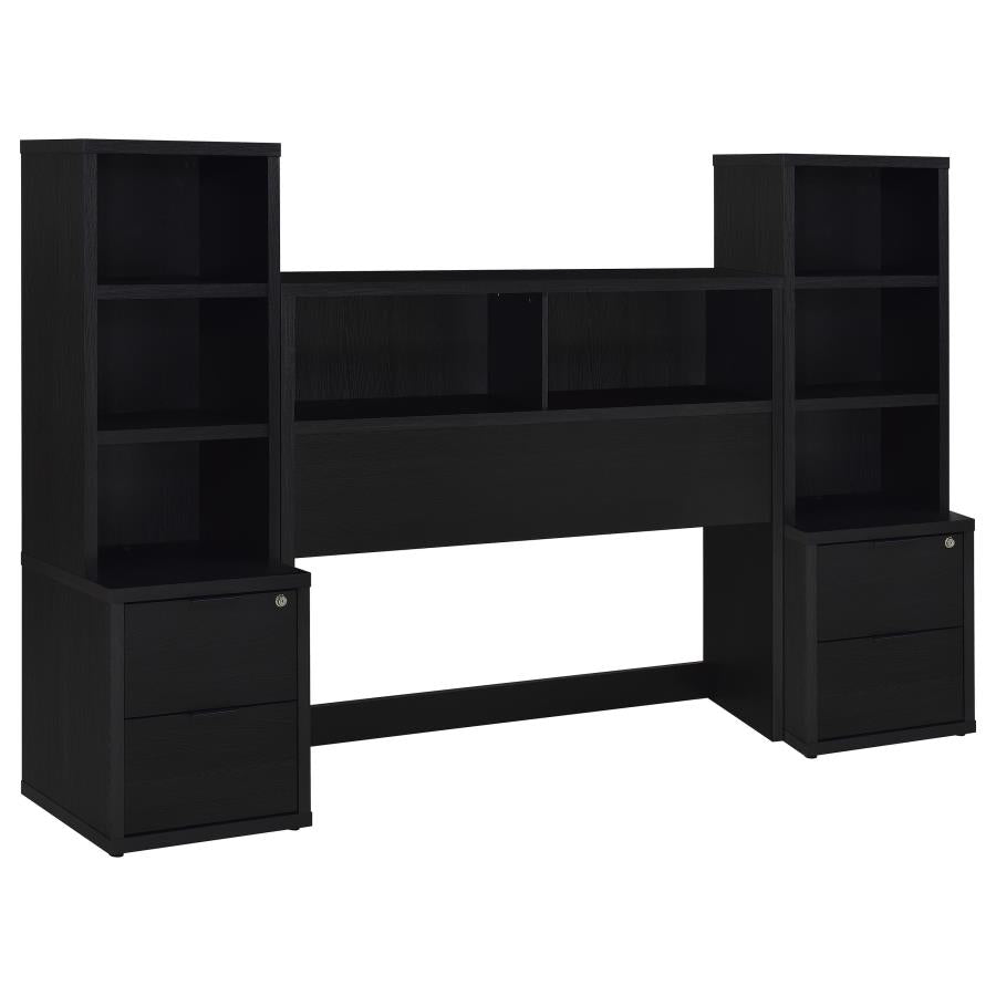 Westpark 3-piece Full Bedroom Set Bookcase Headboard Black-2
