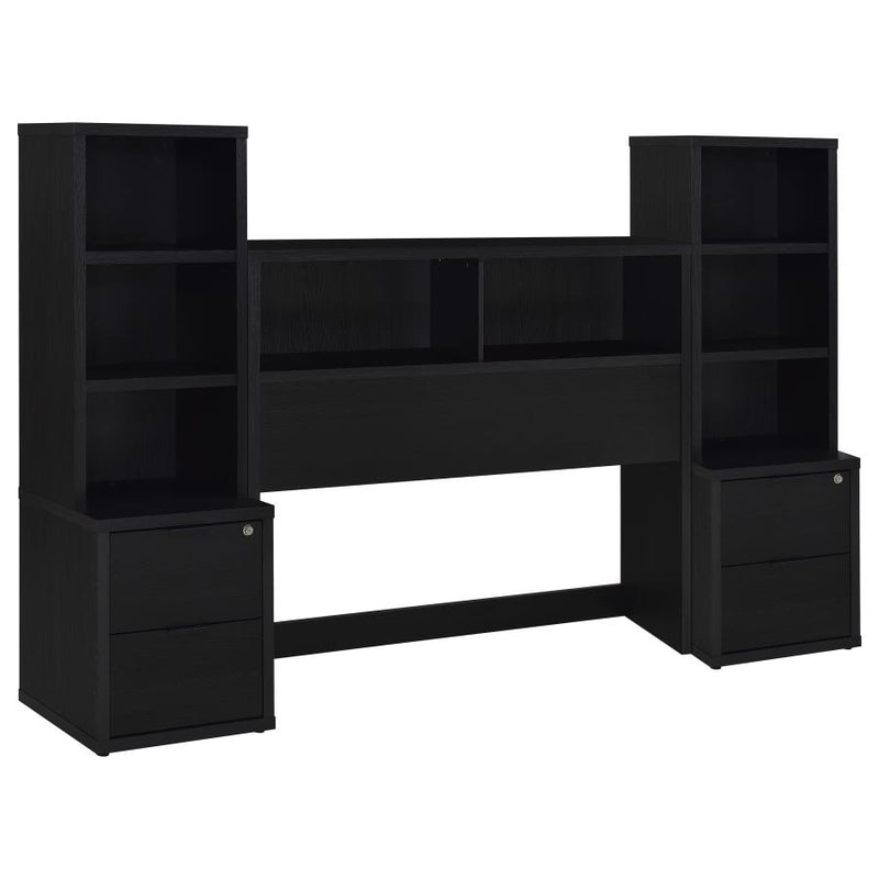 Westpark 3-piece Full Bedroom Set Bookcase Headboard Black-zoom-