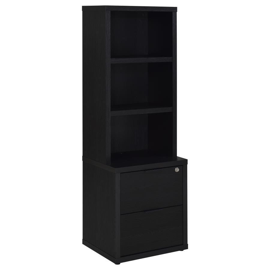 Westpark 3-piece Full Bedroom Set Bookcase Headboard Black-zoom-8