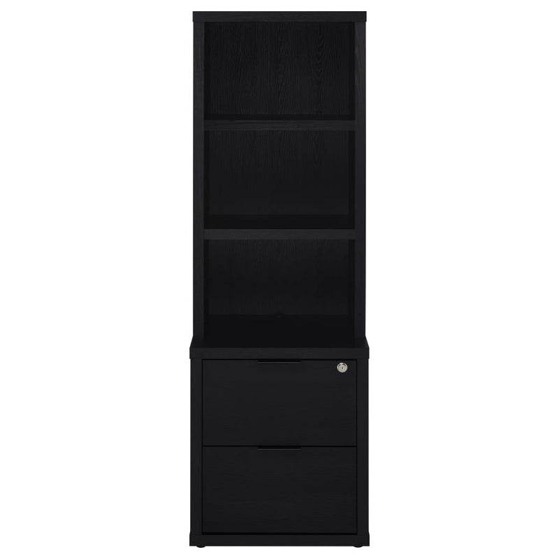 Westpark 3-piece Full Bedroom Set Bookcase Headboard Black-zoom-