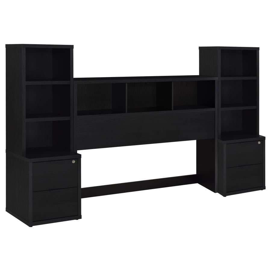 Westpark 3-piece Queen Bedroom Set Bookcase Headboard Black-2