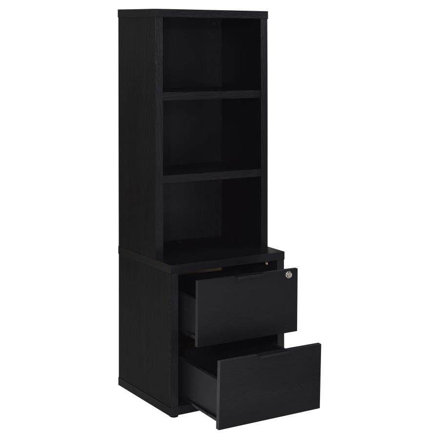 Westpark 3-piece Queen Bedroom Set Bookcase Headboard Black-9