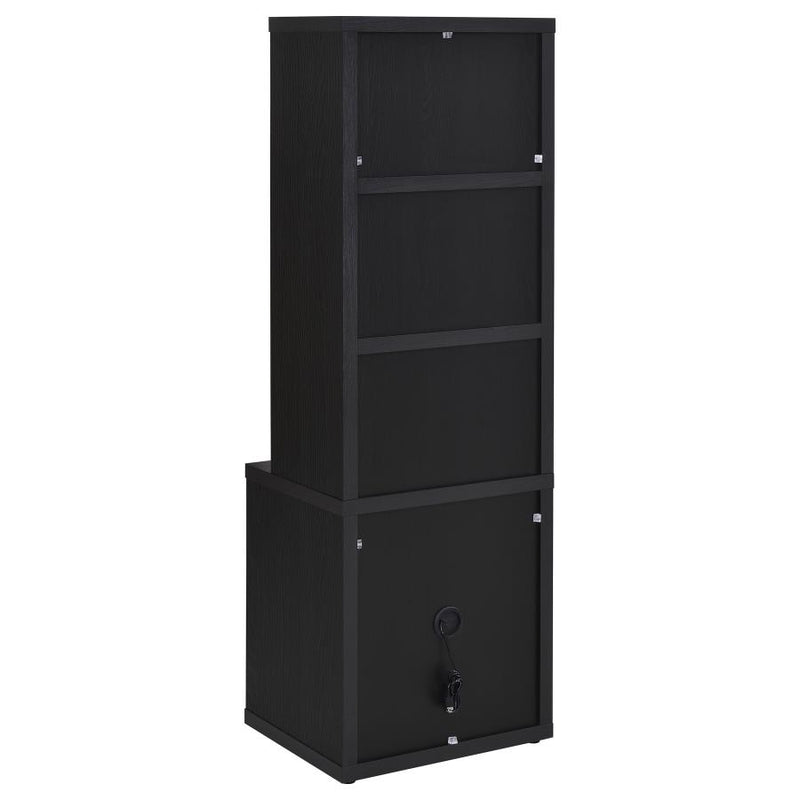 Westpark 3-piece Queen Bedroom Set Bookcase Headboard Black-zoom-