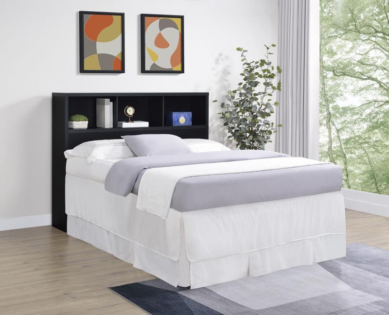 Westpark 49-inch Queen Bookcase Headboard Black-zoom-