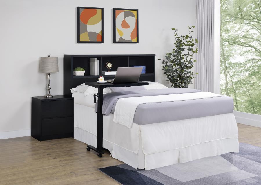 Westpark 49-inch Queen Bookcase Headboard Black-9