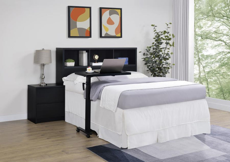 Westpark 49-inch Queen Bookcase Headboard Black-zoom-