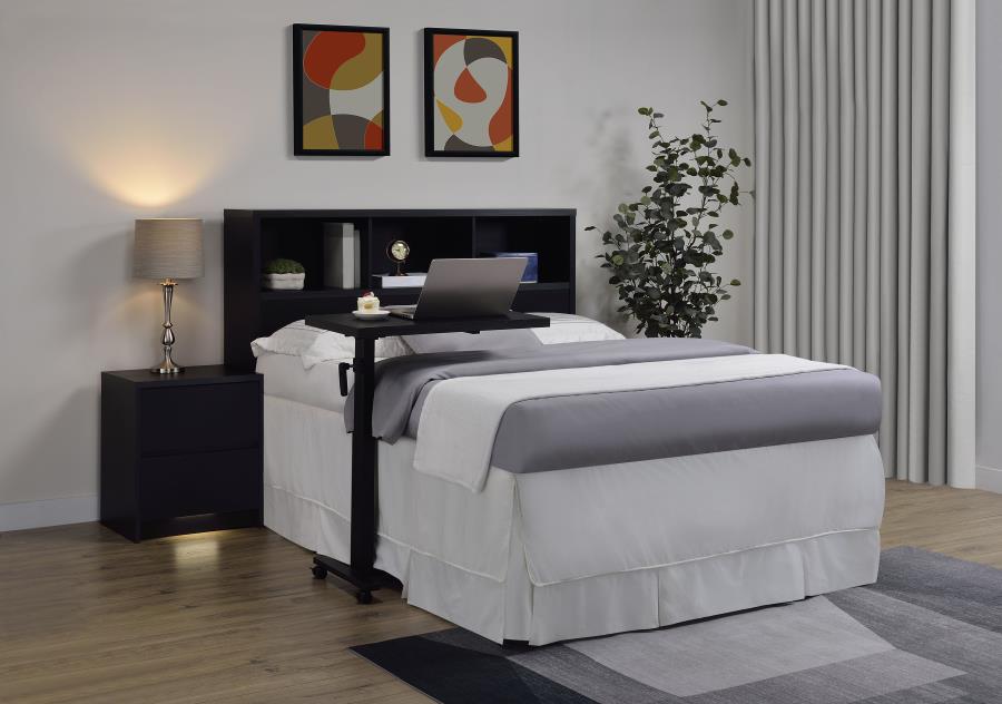 Westpark 49-inch Queen Bookcase Headboard Black-10