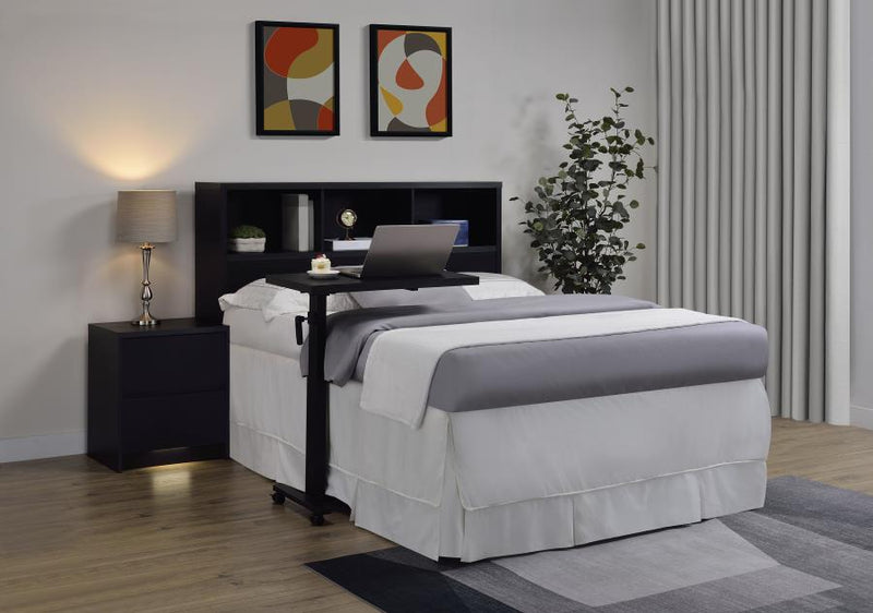 Westpark 49-inch Queen Bookcase Headboard Black-zoom-