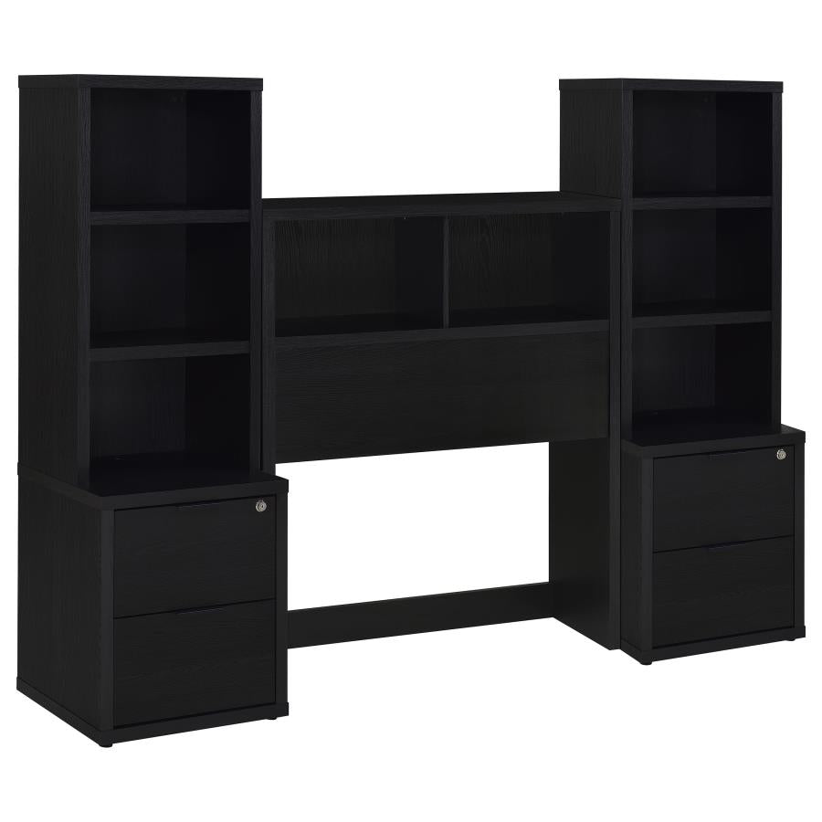 Westpark 3-piece Twin Bedroom Set Bookcase Headboard Black-2