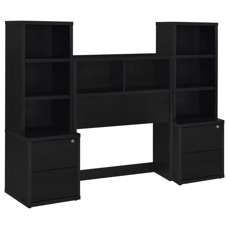 Westpark 3-piece Twin Bedroom Set Bookcase Headboard Black-zoom-