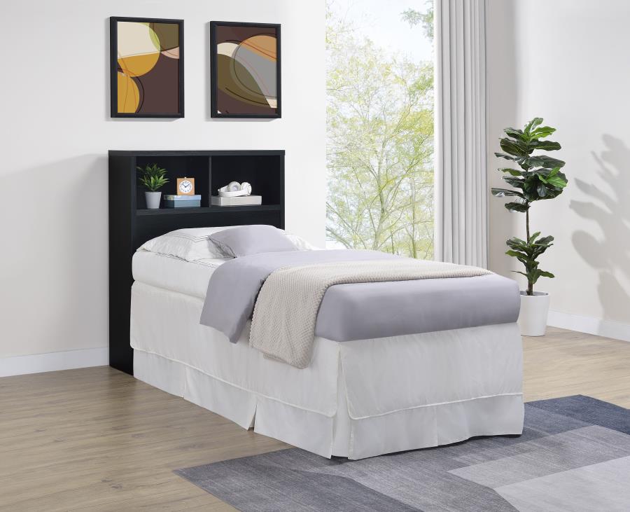 Westpark 49-inch Twin Bookcase Headboard Black-2