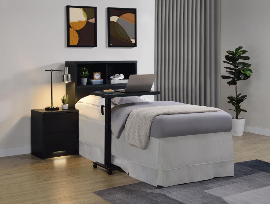 Westpark 49-inch Twin Bookcase Headboard Black-10