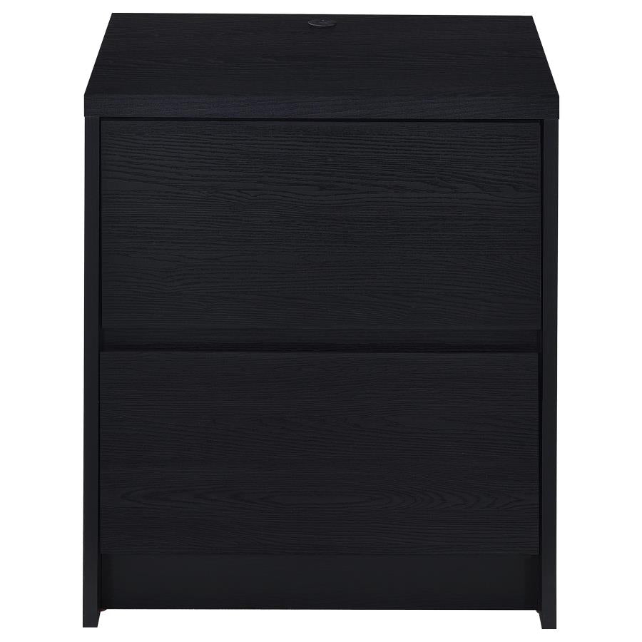 Westpark 2-drawer Nightstand LED Lights and USB Black-zoom-5