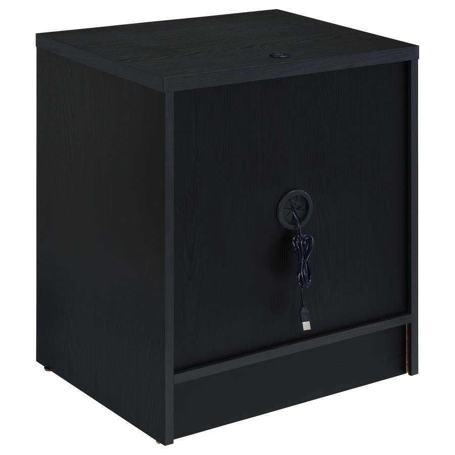 Westpark 2-drawer Nightstand LED Lights and USB Black-zoom-8