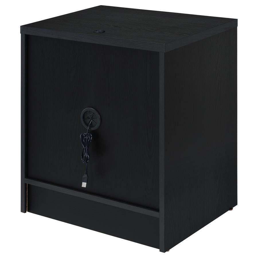 Westpark 2-drawer Nightstand LED Lights and USB Black-9