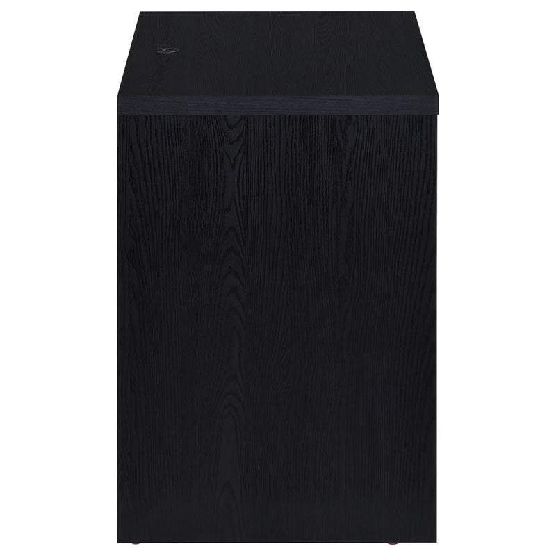 Westpark 2-drawer Nightstand LED Lights and USB Black-zoom-