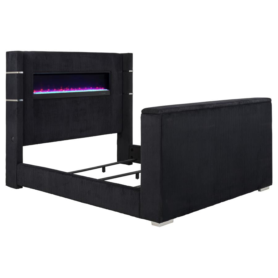 Tisdall California King Flame Visualizer TV Bed Black-zoom-5