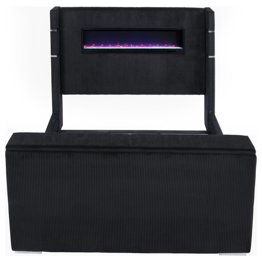 Tisdall California King Flame Visualizer TV Bed Black-zoom-6