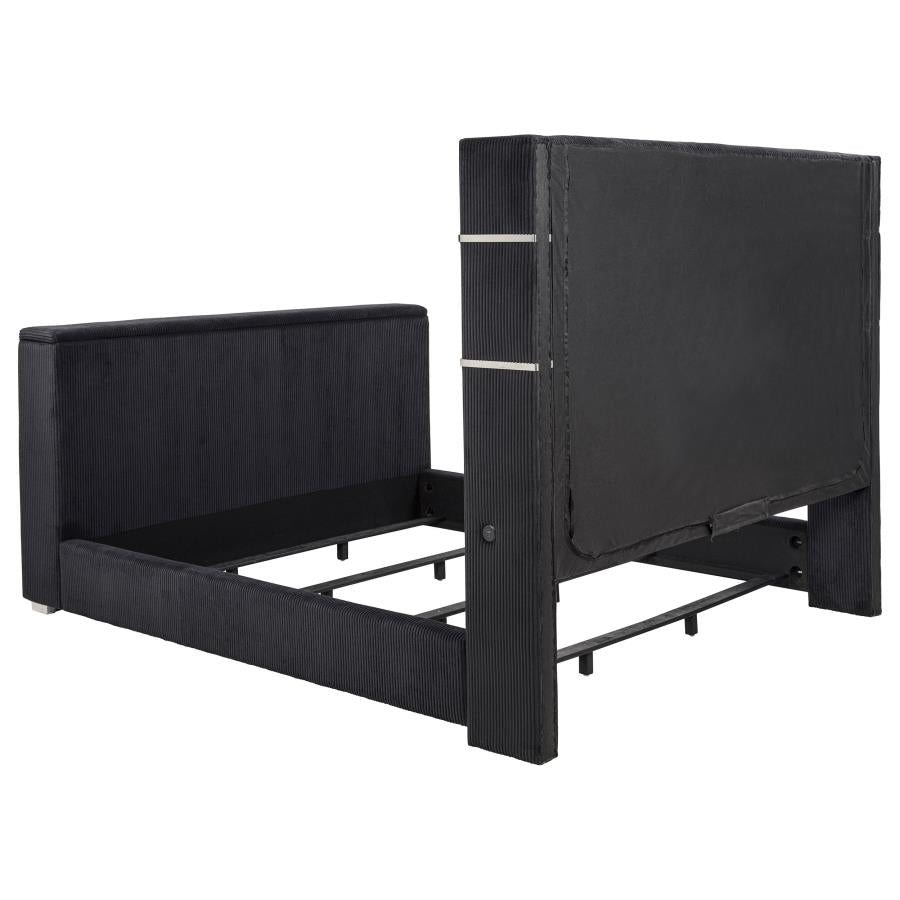 Tisdall California King Flame Visualizer TV Bed Black-7
