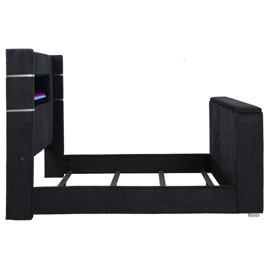 Tisdall California King Flame Visualizer TV Bed Black-8